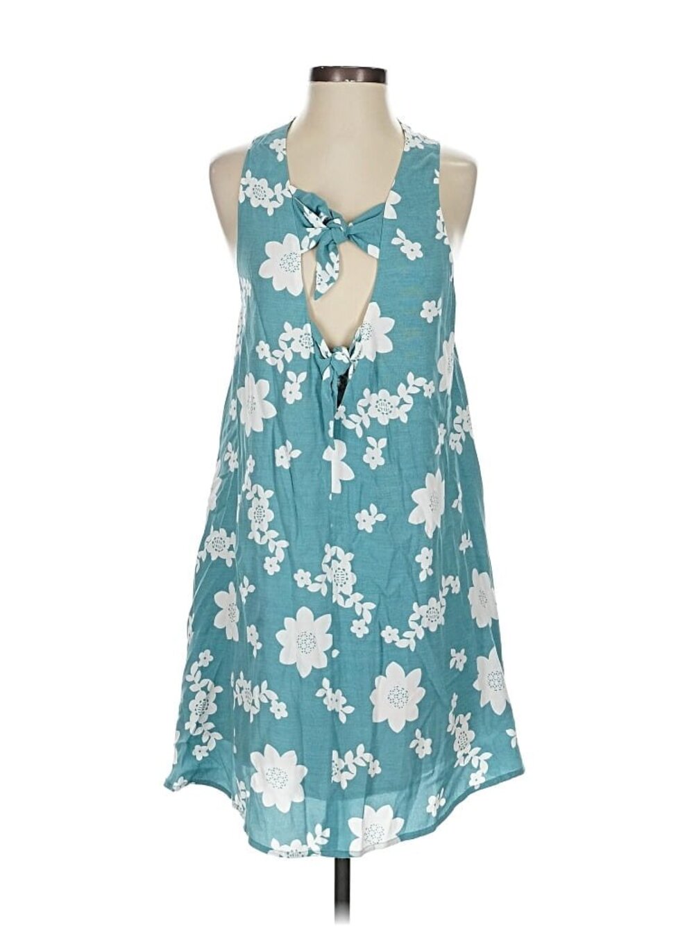 For Love & Lemons Sweet Jane Mini Swing Dress Small Floral Y2K Hawaiian Festival - Picture 2 of 9